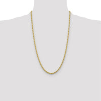 10K Yellow Gold 26" Diamond-Cut Rope Chain Necklace - 4.25mm Width