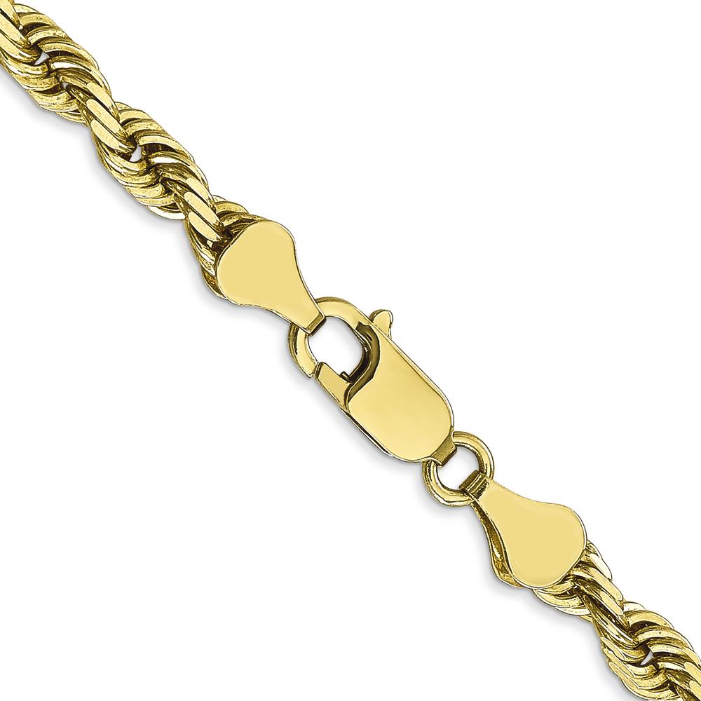 10K Yellow Gold 26" Diamond-Cut Rope Chain Necklace - 5mm Width