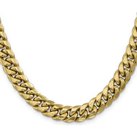 10K Yellow Gold 26" Miami Cuban Chain Necklace - 9.3mm Width
