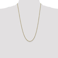 10K Yellow Gold 26" Semi-Solid Diamond-Cut Rope Chain Necklace - 2.5mm Width