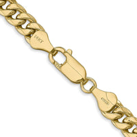 10K Yellow Gold 26" Semi-Solid Miami Cuban Chain - 6mm Width