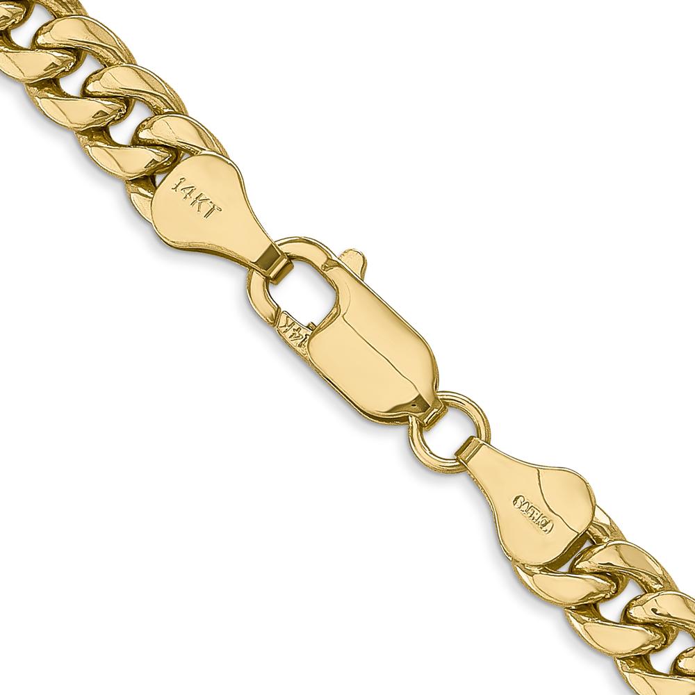 10K Yellow Gold 26" Semi-Solid Miami Cuban Chain - 6mm Width