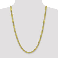 10K Yellow Gold 26" Semi-Solid Miami Cuban Chain - 6mm Width