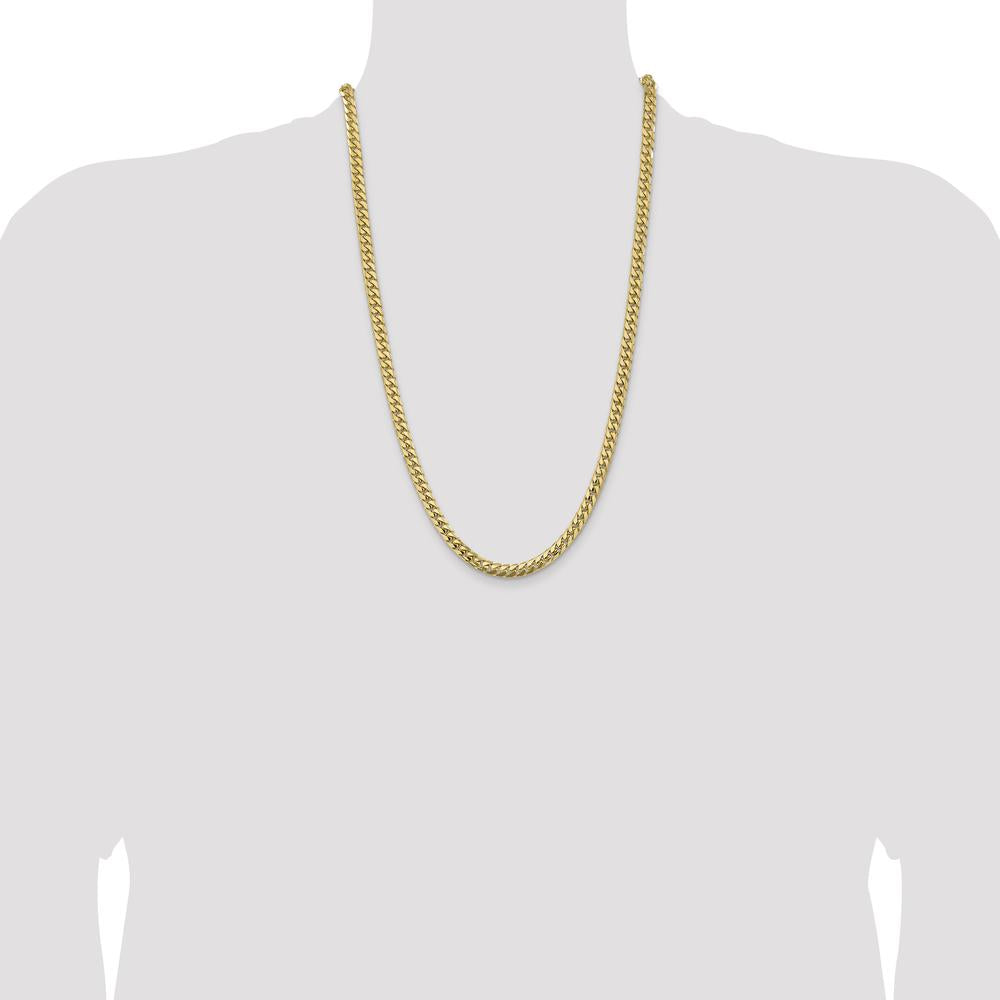 10K Yellow Gold 26" Solid Miami Cuban Chain - 5.5mm Width
