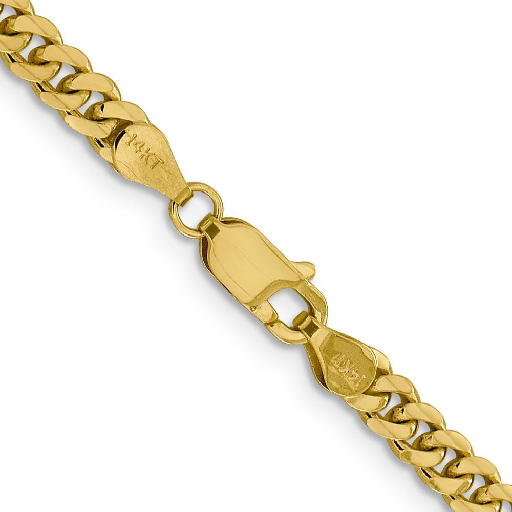 10K Yellow Gold 26" Solid Miami Cuban Link Chain - 4.25mm Width