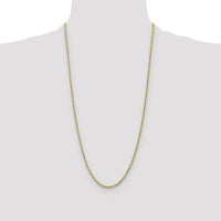 10K Yellow Gold 28" 2.25mm Diamond-Cut Rope Chain Necklace