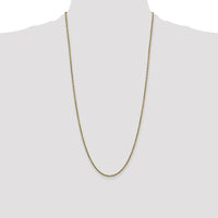 10K Yellow Gold 28" 2.25mm Semi-Solid Diamond-Cut Rope Chain with Lobster Clasp