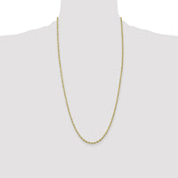 10K Yellow Gold 28" 2.8mm Semi-Solid Rope Chain Necklace