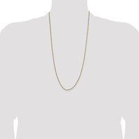 10K Yellow Gold 28" 2mm Diamond-Cut Rope Chain with Lobster Clasp