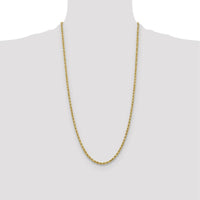 10K Yellow Gold 28" 3.75mm Diamond-Cut Rope Chain Necklace