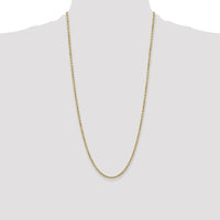 10K Yellow Gold 28" 3mm Semi-Solid Diamond-Cut Rope Chain