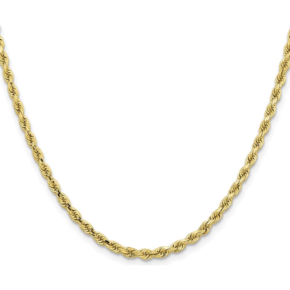 10K Yellow Gold 28" Diamond-Cut Rope Chain - 3.25mm Width
