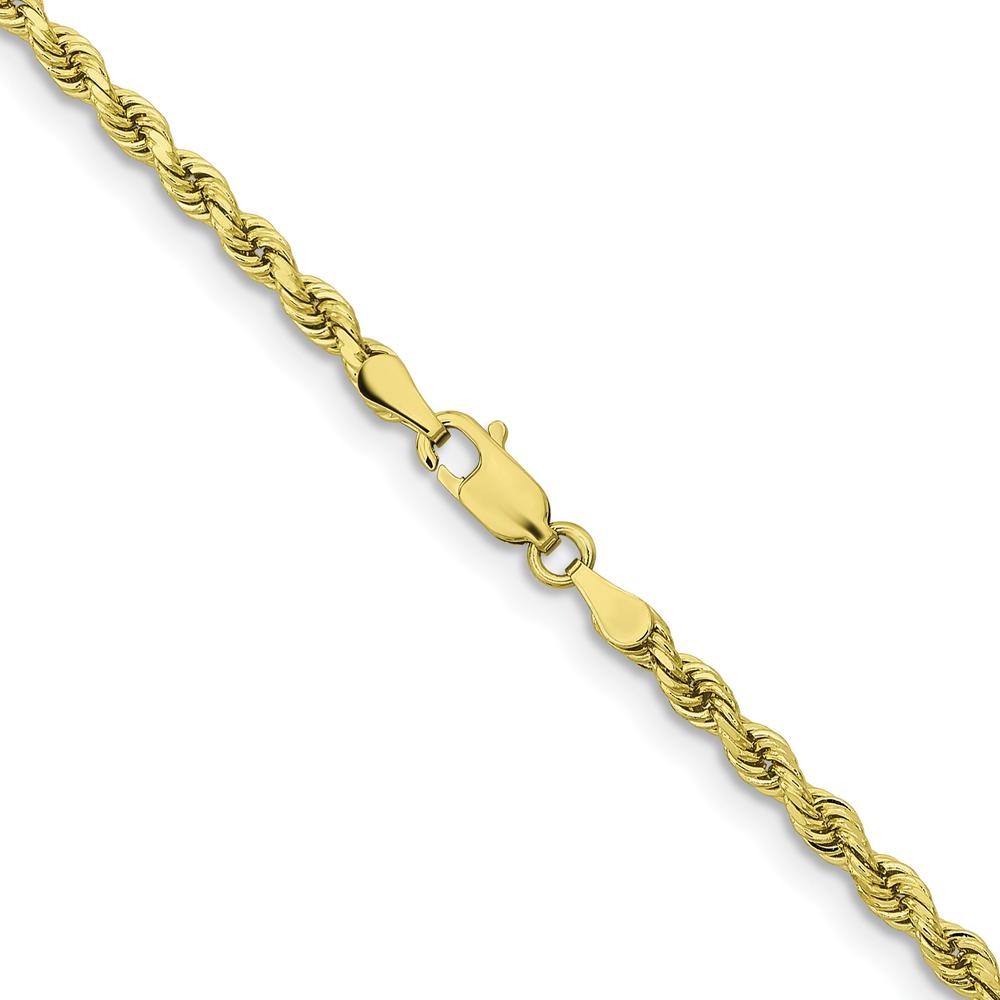10K Yellow Gold 28" Diamond-Cut Rope Chain - 3.25mm Width
