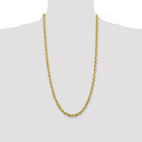 10K Yellow Gold 28" Diamond-Cut Rope Chain - 5.5mm Width