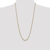 10K Yellow Gold 28" Diamond-Cut Rope Chain Necklace