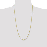 10K Yellow Gold 28" Diamond-Cut Rope Chain Necklace - 2mm Width