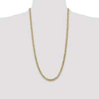 10K Yellow Gold 28" Flat Beveled Curb Chain Necklace - 5.75mm Width