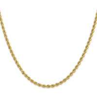 10K Yellow Gold 28" Regular Rope Chain - 2.75mm Width