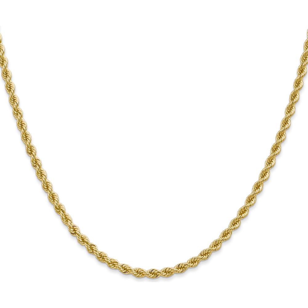 10K Yellow Gold 28" Regular Rope Chain - 2.75mm Width