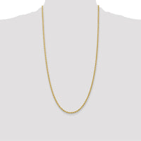 10K Yellow Gold 28" Regular Rope Chain - 2.75mm Width