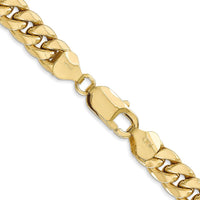 10K Yellow Gold 28" Semi-Solid Cuban Chain Necklace - 7.3mm Width