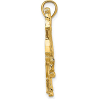10K Yellow Gold 2D Horse Charm - Polished Finish