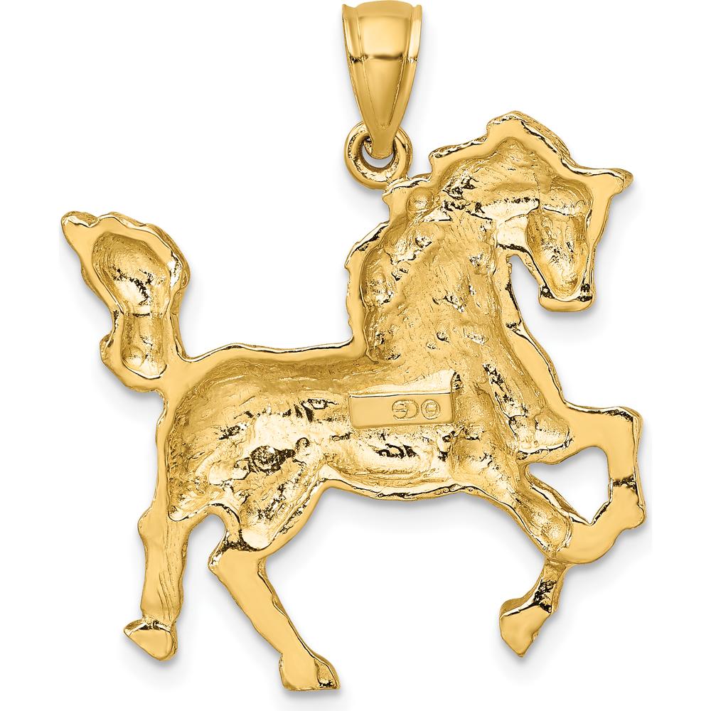 10K Yellow Gold 2D Horse Charm - Polished Finish