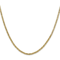10K Yellow Gold 2mm Byzantine Chain Necklace - 20"