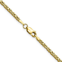 10K Yellow Gold 2mm Byzantine Chain Necklace - 20"