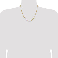 10K Yellow Gold 2mm Byzantine Chain Necklace - 20"
