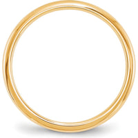10K Yellow Gold 2mm Comfort Fit Wedding Band - Size 7