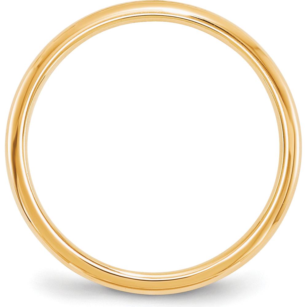 10K Yellow Gold 2mm Comfort Fit Wedding Band - Size 7