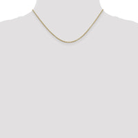 10K Yellow Gold 2mm Round Open Link Cable Chain - 16"