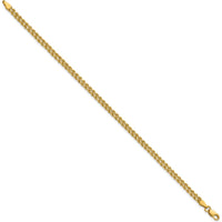 10K Yellow Gold 3.0mm Double Strand Rope Bracelet with Diamond-Cut Texture - 8"