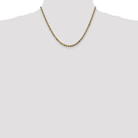 10K Yellow Gold 3.5mm Diamond-cut Rope Chain Necklace - 18" Length