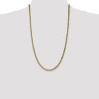 10K Yellow Gold 3.9mm Flat Beveled Curb Chain Necklace - 26"