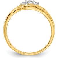 10K Yellow Gold 3-Stone Diamond Ring with Natural Diamonds - 0.10 Carat Total Diamond Weight by 0