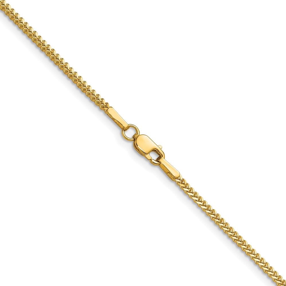 10K Yellow Gold 30" 1.3mm Franco Chain Necklace with Lobster Clasp