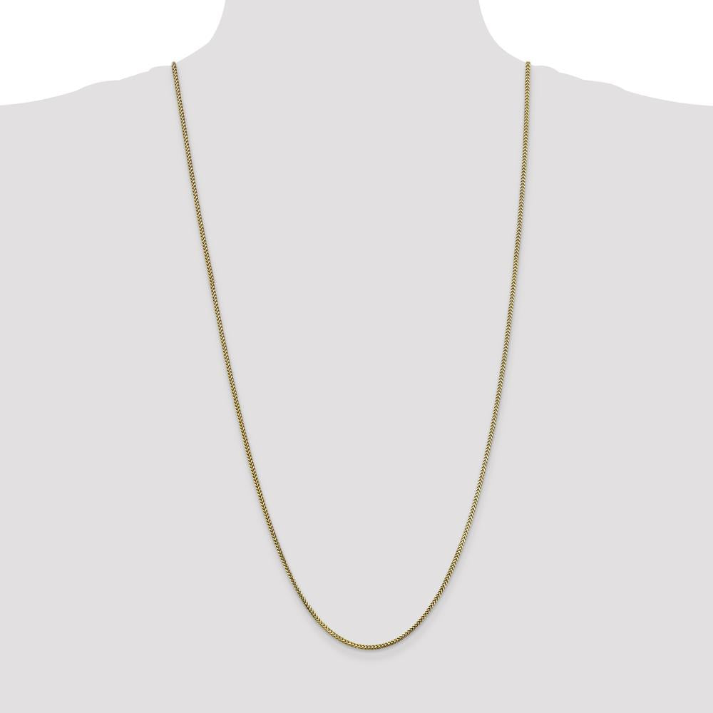 10K Yellow Gold 30" 1.5mm Franco Chain with Polished Finish