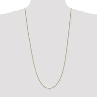 10K Yellow Gold 30" 1mm Box Chain Necklace with Lobster Clasp