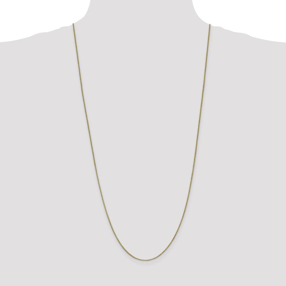 10K Yellow Gold 30" 1mm Box Chain Necklace with Lobster Clasp