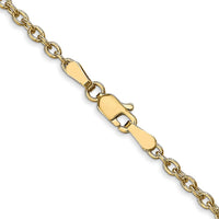 10K Yellow Gold 30" 2.4mm Cable Chain Necklace with Lobster Clasp