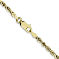 10K Yellow Gold 30" 2.75mm Diamond-Cut Rope Chain with Lobster Clasp