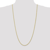 10K Yellow Gold 30" 2.75mm Diamond-Cut Rope Chain with Lobster Clasp