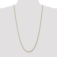 10K Yellow Gold 30" 2.75mm Flat Figaro Chain with Lobster Clasp
