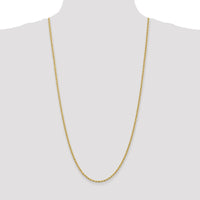 10K Yellow Gold 30" 2.75mm Rope Chain Necklace - Handcrafted, Polished Finish