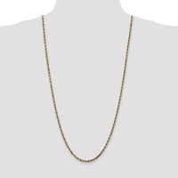 10K Yellow Gold 30" 3.5mm Diamond-Cut Rope Necklace