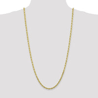 10K Yellow Gold 30" 4.5mm Diamond-Cut Rope Chain Necklace - Polished Finish with Lobster Clasp