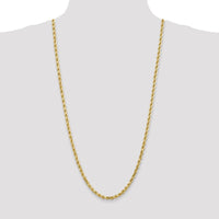 10K Yellow Gold 30" 4.5mm Diamond-Cut Rope Chain with Lobster Clasp