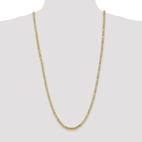 10K Yellow Gold 30" 4mm Byzantine Chain Necklace - Handcrafted Solid Gold Design